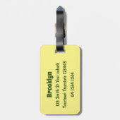 荒おもしろい々しランニングい漫画イラストレーション ラゲッジタグ (裏面縦)