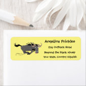 荒おもしろい々しランニングい漫画イラストレーション ラベル (インサイチュ)