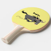 荒おもしろい々しランニングい漫画イラストレーション 卓球ラケット (正面アングル)