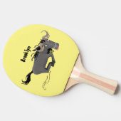 荒おもしろい々しランニングい漫画イラストレーション 卓球ラケット (横)