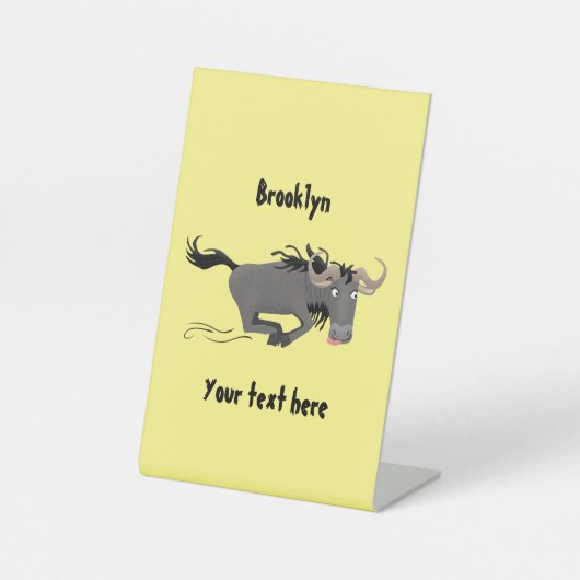 荒おもしろい々しランニングい漫画イラストレーション 台座サイン (正面)