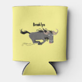 荒おもしろい々しランニングい漫画イラストレーション 缶クーラー (正面)