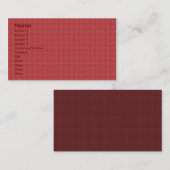 荒く赤い表面の魅力的で白い星 名刺 (正面/裏面)