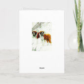 荒く、滑らかなサンベルナール峠-絵画 カード (裏面)