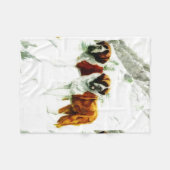 荒く、滑らかなサンベルナール峠-絵画 フリースブランケット (正面(横))