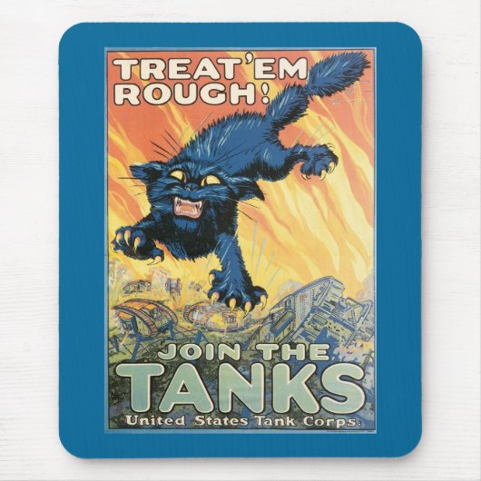 荒っぽく扱え-戦車に乗れ! マウスパッド (正面)