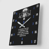 荒もしくも海でもない滑らかだ スクエア壁時計 (傾斜)