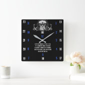 荒もしくも海でもない滑らかだ スクエア壁時計 (ホーム)