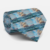 荒れた海での帆船 アーティストの絵画 ネクタイ (ロール)