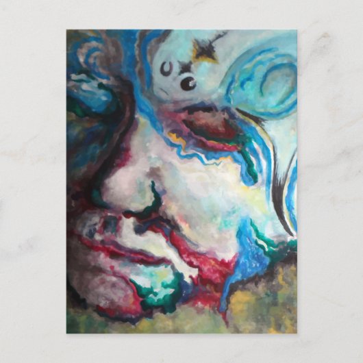 荒れた海 ポストカード (正面)