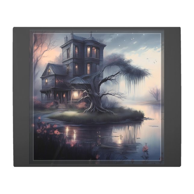 荒れ果てたホームオンザベイユー メタルプリント (正面)