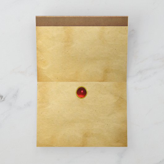 荒れ果てた白馬、森の羊飼いの木々 カード (内部)