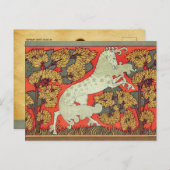 荒れ果てた白馬、森の羊飼いの木々 ポストカード (正面/裏面)