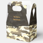 荒れ果てた砂漠のカモフラージュのパーソナライズされたお願いボックス フェイバーボックス (見開き)