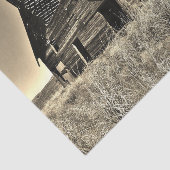 荒れ果てた草原のランシャックルセピアバーン 薄葉紙 (詳細)