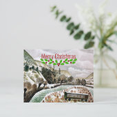 荒れ果てた雪 – 新年の雪 – メリークリスマス ポストカード (スタンド正面)