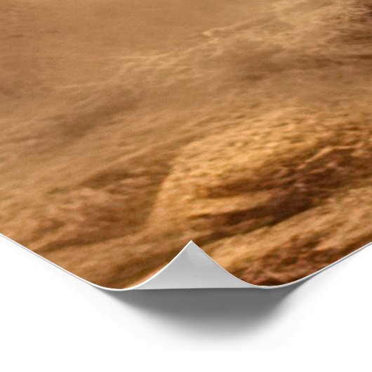 荒れ果てた風景の上でコヨーテを鳴らす ポスター (角)