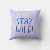 「荒れ狂うな！」 パステルレインボーレオパードプリント クッション (裏面)