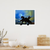 荒れ狂うドラゴン ポスター (キッチン)