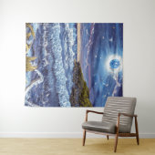 荒れ狂う波の真夜空 タペストリー (インサイチュ(横))