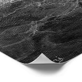 荒れ狂う海で船を出す ポスター (角)