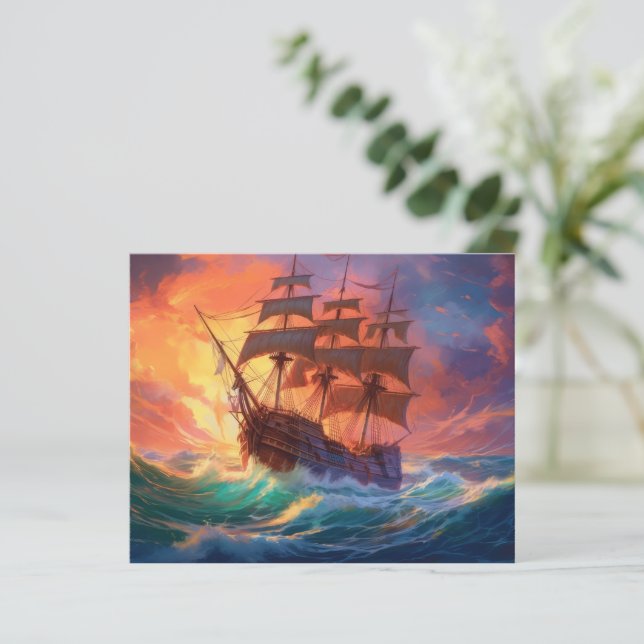 荒れ狂う海で船を航行する (スタンド正面)