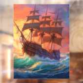 荒れ狂う海で船を航行する ウィンドウサイン (シート2)