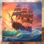 荒れ狂う海で船を航行する ウィンドウサイン (シート2)