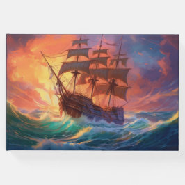 荒れ狂う海で船を航行する ゲストブック