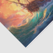 荒れ狂う海で船を航行する 薄葉紙 (詳細)