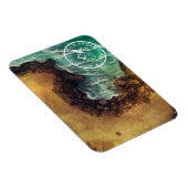 荒れ狂う海の崖マグネット マグネット (右側)