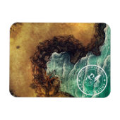 荒れ狂う海の崖マグネット マグネット (横)