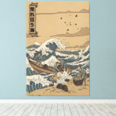 荒れ狂う海 キャンバスプリント (インサイチュ (ウッドフロア))