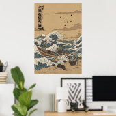 荒れ狂う海 ポスター (ホームオフィス)