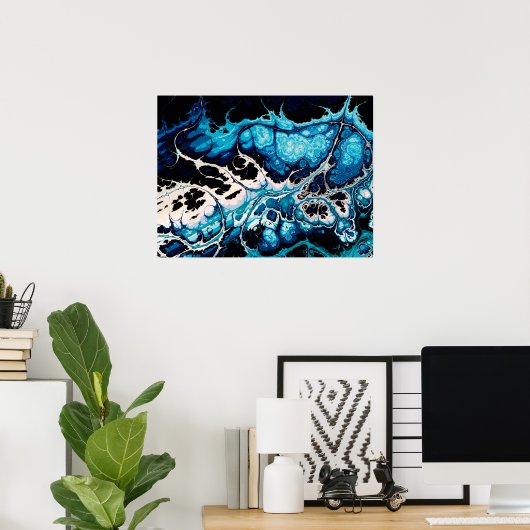 荒れ狂う海 ポスター (ホームオフィス)