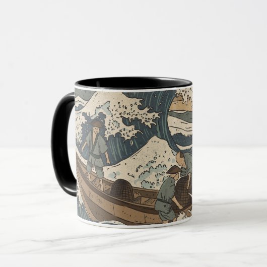 荒れ狂う海 マグカップ (正面左)