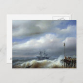 荒れ狂う海， 1846 ポストカード (正面/裏面)