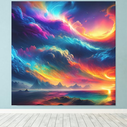 荒れ狂う色彩の交響曲 キャンバスプリント (インサイチュ (ウッドフロア))