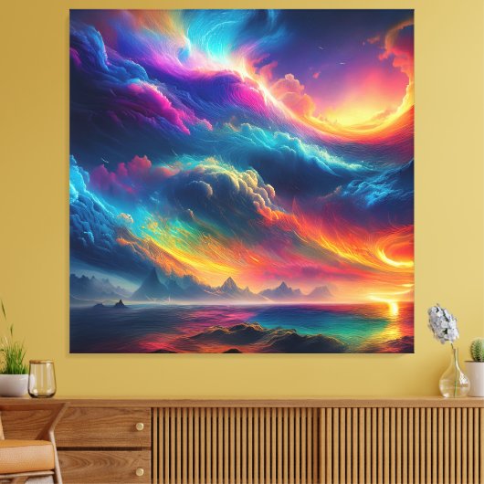 荒れ狂う色彩の交響曲 キャンバスプリント (インサイチュ (リビング))