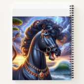 荒れ狂う馬稲妻 ノートブック (裏面)