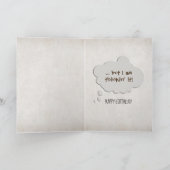 荒れ狂ったボートで生まれた誕生日ユーモア カード (内部)