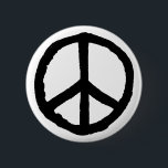 荒削りの平和のシンボル 缶バッジ<br><div class="desc">大きな手描きの平和記号。チョークエフェクトオリジナルから作成され、大きなベクトルグラフィックに変換され、最大の衝撃を与えます。</div>