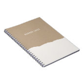 荒削りエッジのジャーナル – 白 ノートブック (右側)