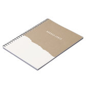 荒削りエッジのジャーナル – 白 ノートブック (左側)