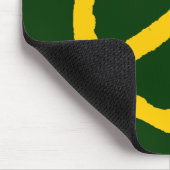 荒削り平和シンボル – ダークグリーンの琥珀 マウスパッド (コーナー)