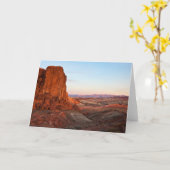 荒地の日没 カード (黄色い花)