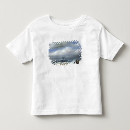荒天1846年の荒海 トドラーTシャツ (正面)