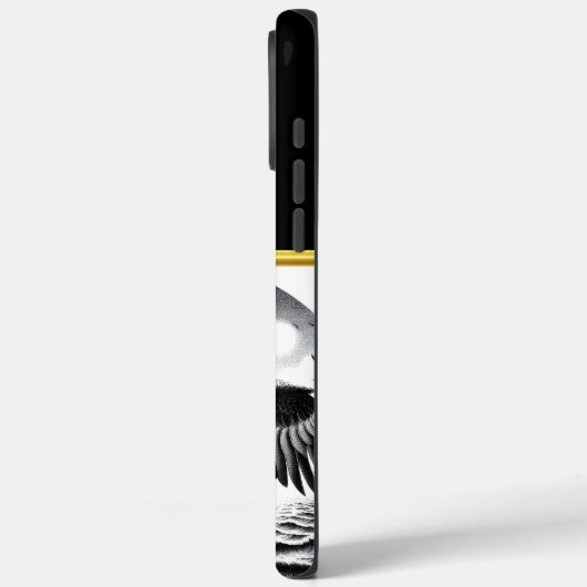 荒威厳のある乱海波に舞い上がる鷲 Case-Mate iPhoneケース (裏面 / 左)