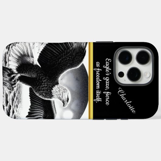 荒威厳のある乱海波に舞い上がる鷲 Case-Mate iPhoneケース (裏面 (横))