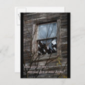 荒廃させた古い家のユニークな不動産仲介業者郵便出口カード 案内ポストカード (正面/裏面)